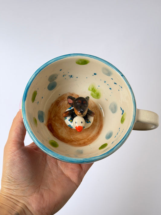 Dachshund dog handmade ceramic mug