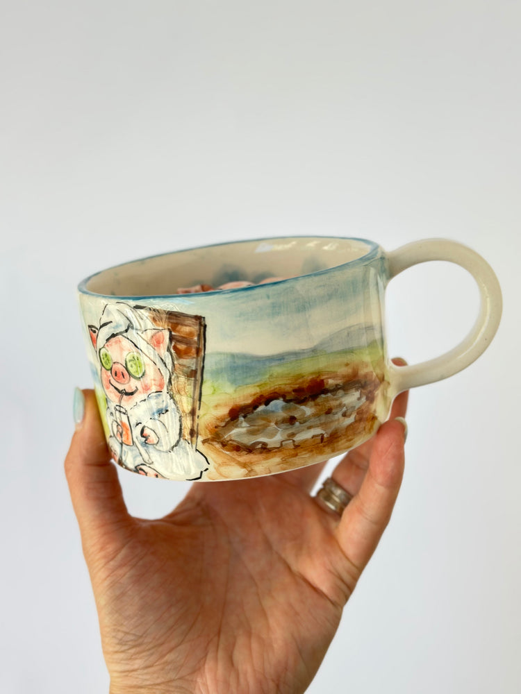 Pig Handmade ceramic mug