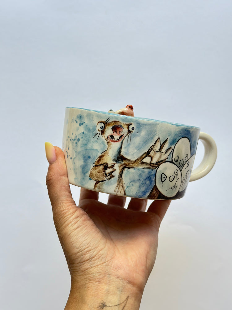 Ground sloth handmade ceramic mug