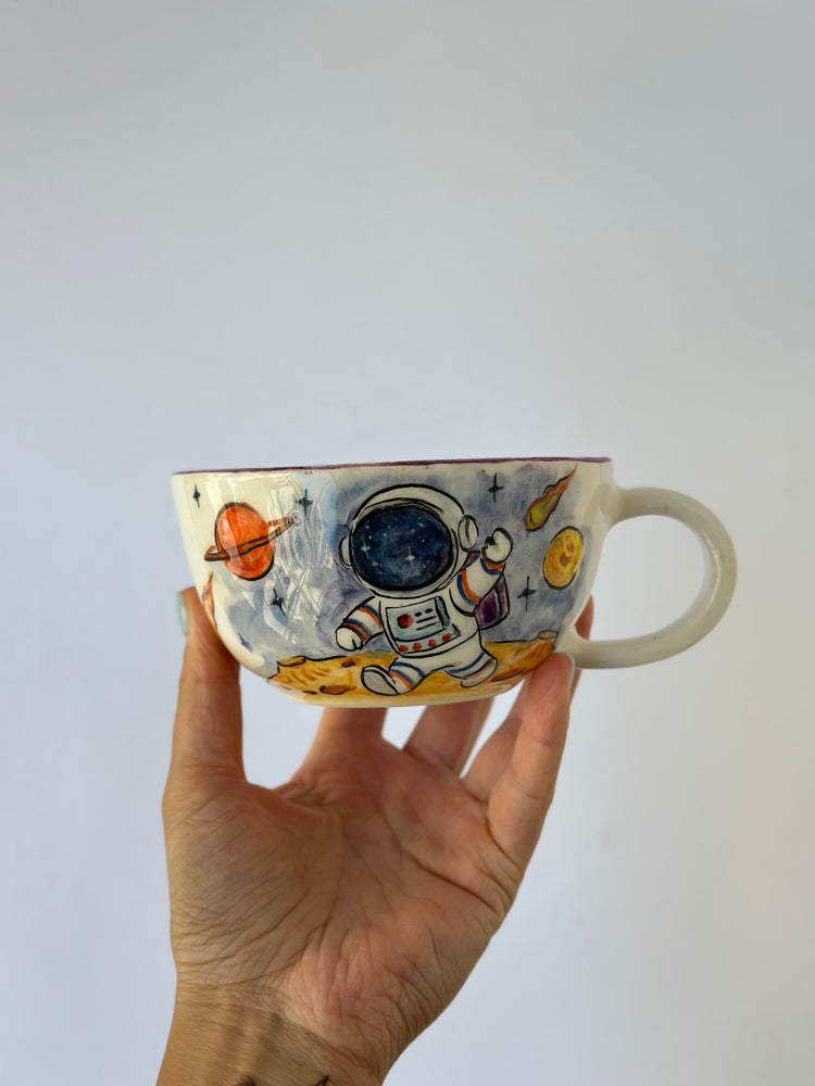 Astronaut handmade ceramic mug