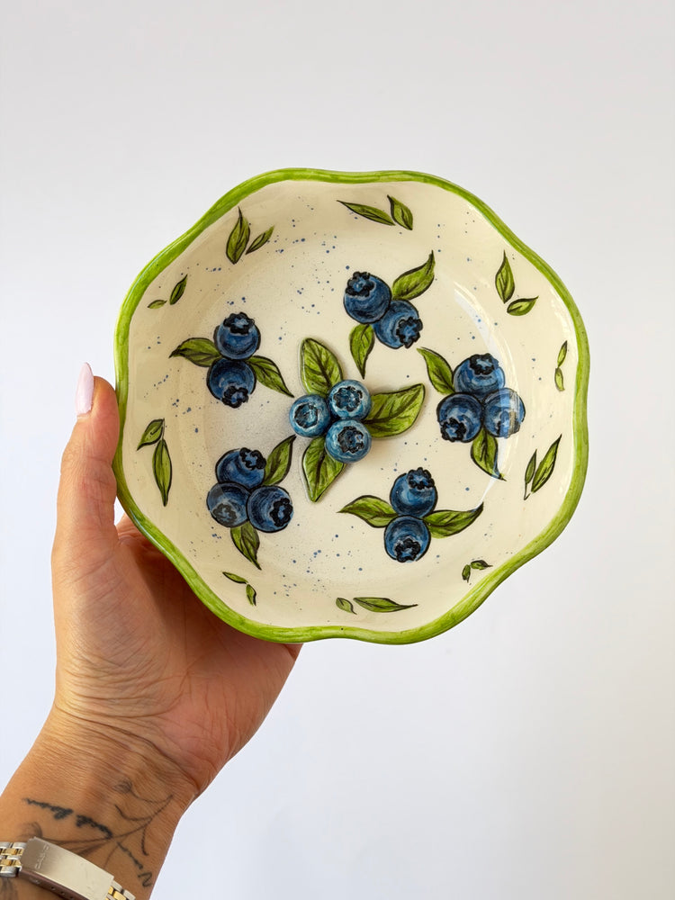 Blueberry handmade ceramic bowl