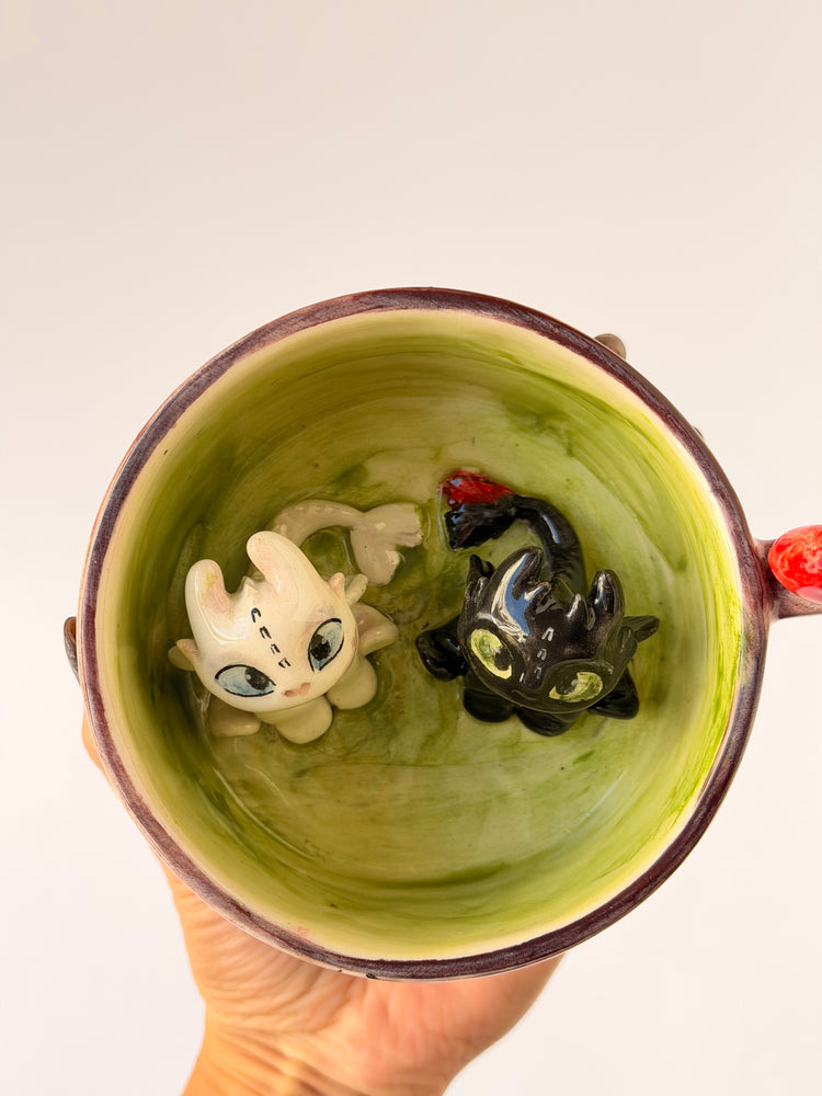 Dragons handmade ceramic mug