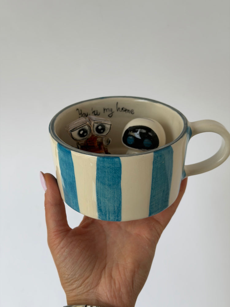 Couple handmade ceramic mug