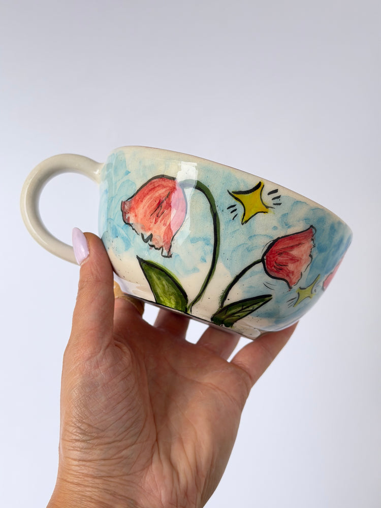 Rabbit handmade ceramic mug