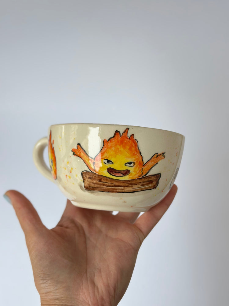Little Flame mug ceramic handmade