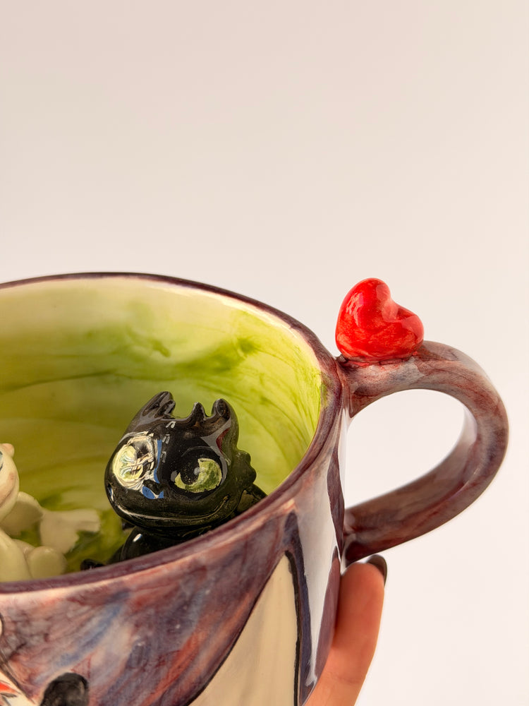 Dragons handmade ceramic mug