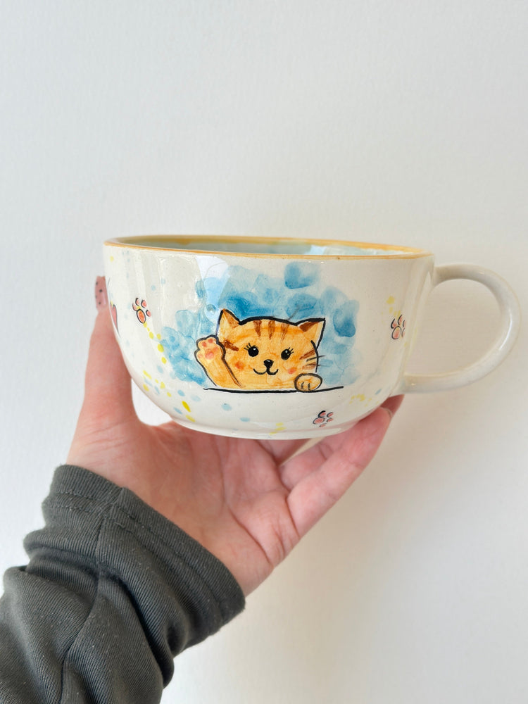 Cat handmade mug
