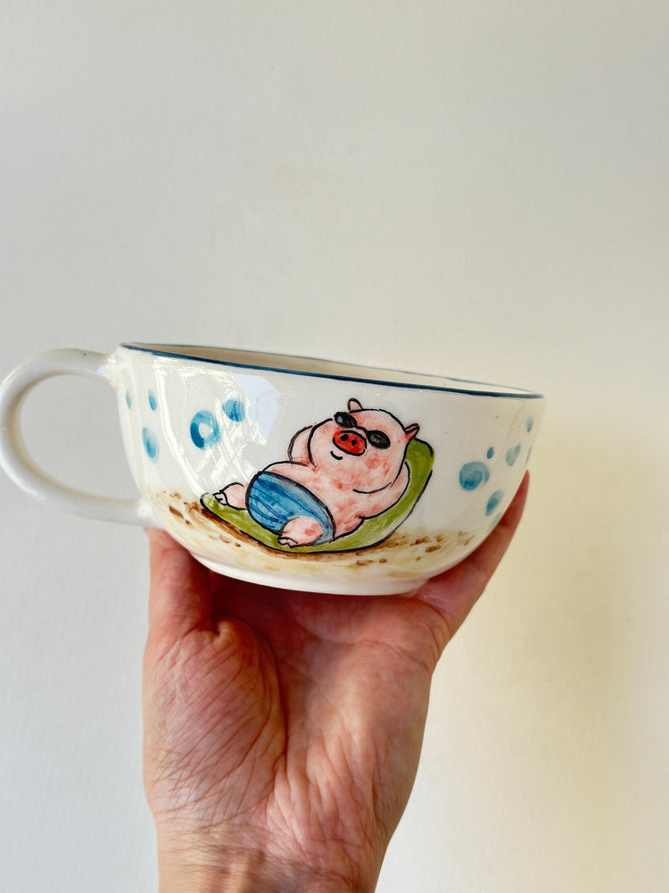 Pig handmade mug