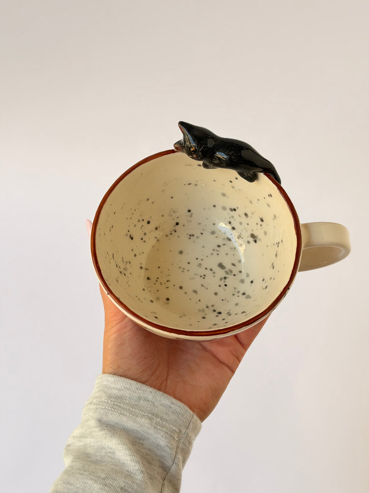 Cat handmade ceramic mug