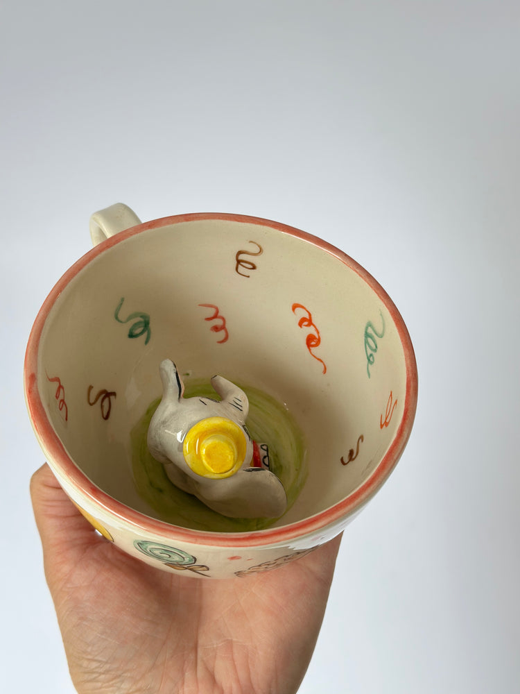 Elephant handmade ceramic mug