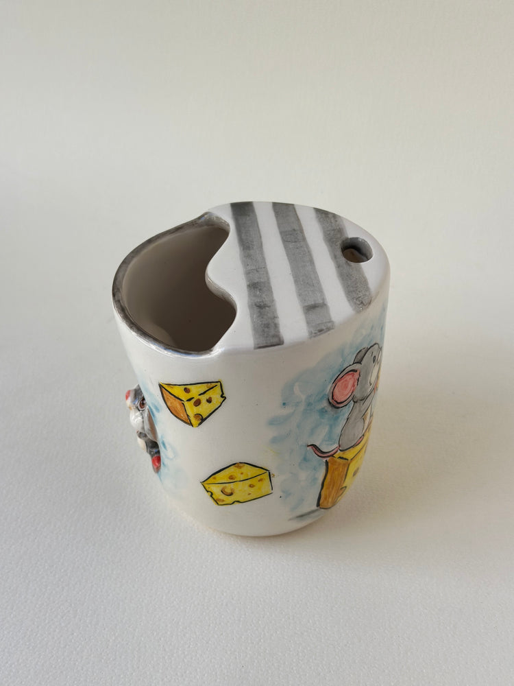 Handmade Mouse takeaway mug