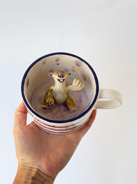 Ground Sloth handmade ceramic mug