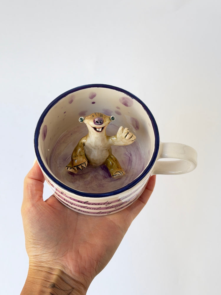 Ground Sloth handmade ceramic mug