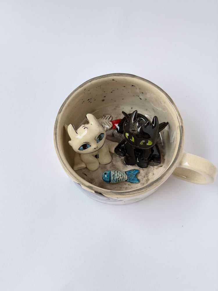 Dragons handmade ceramic mug