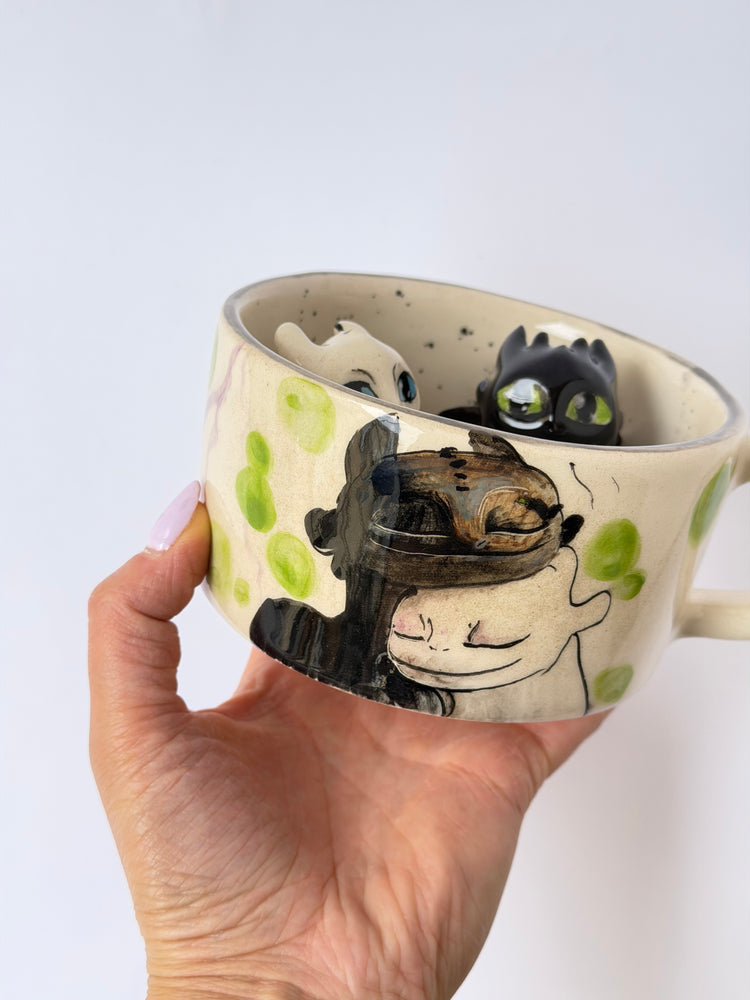 Dragons handmade ceramic mug
