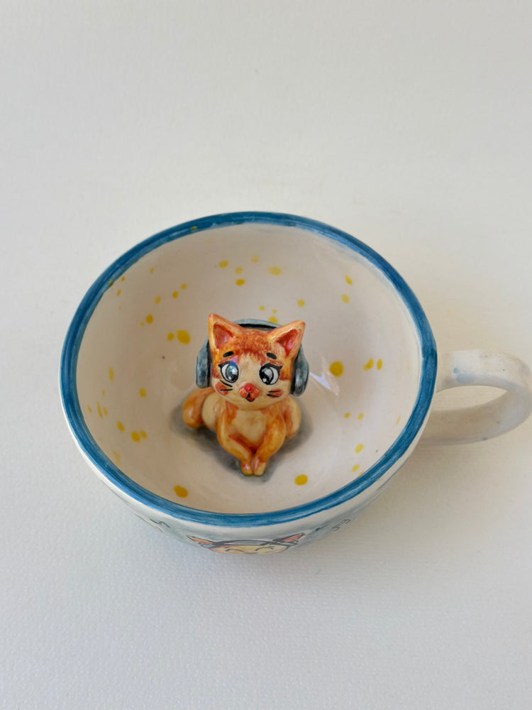 Cat handmade mug