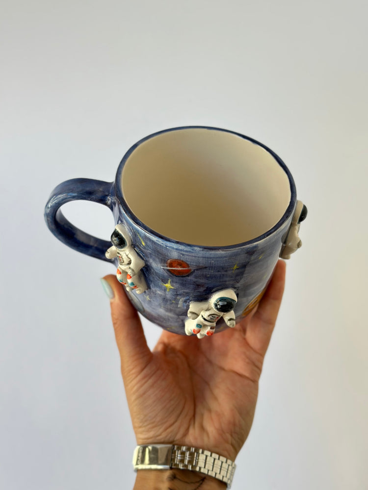Astronaut handmade ceramic mug