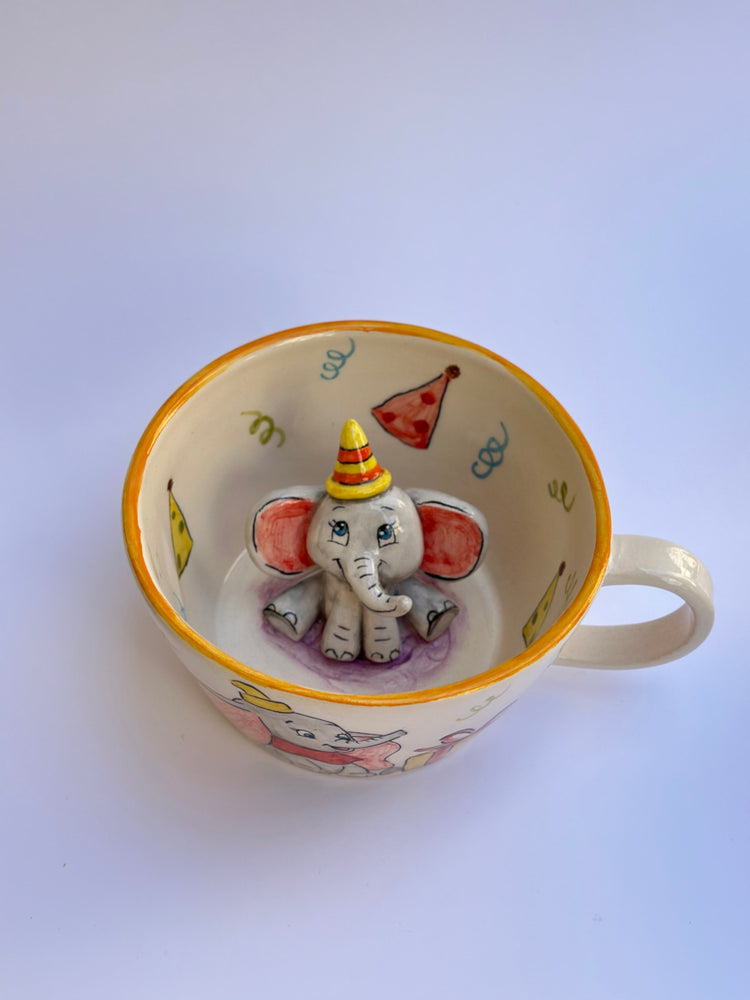 Elephant handmade mug