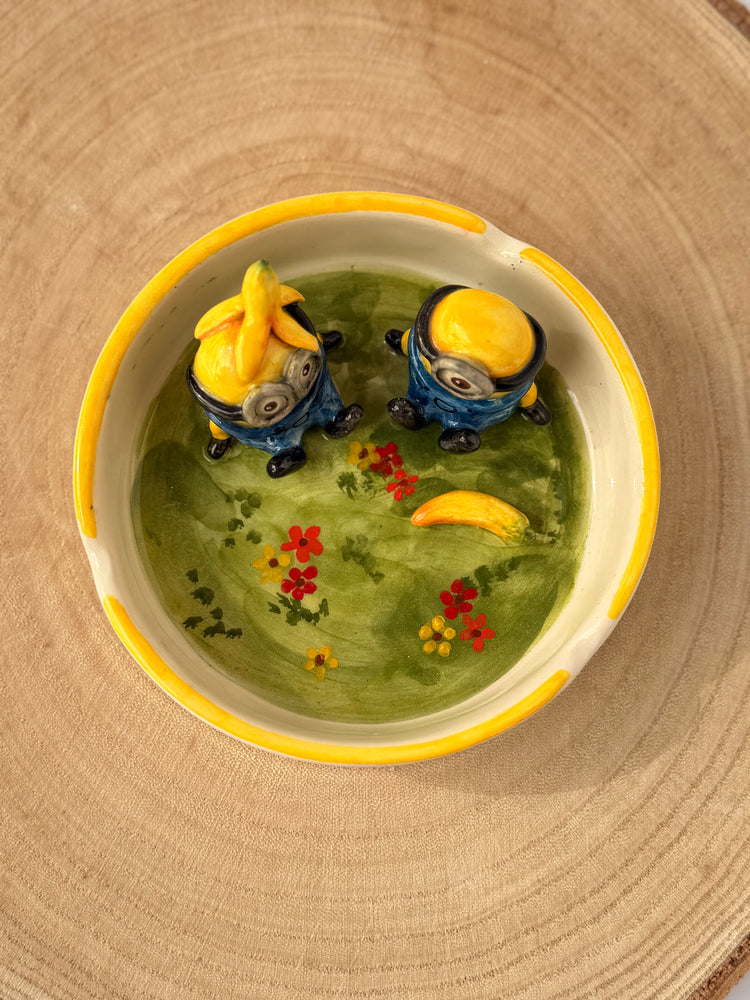 Handmade ceramic ashtray bananaa