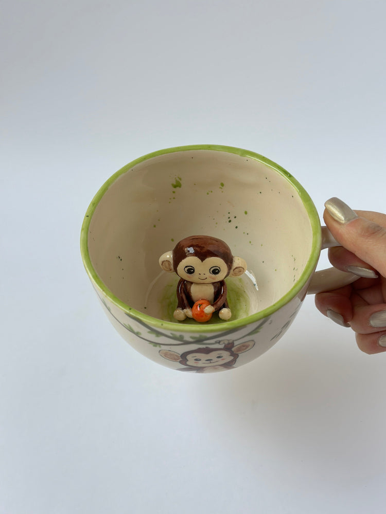 Monkey handmade mug