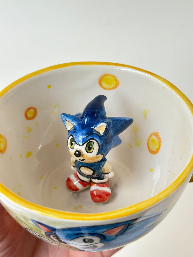 Sonic the Hedgehog handmade mug