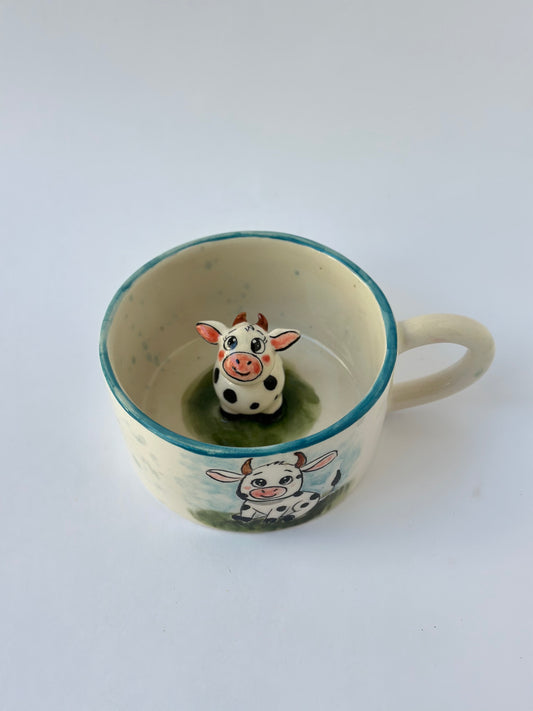 Cow handmade ceramic mug