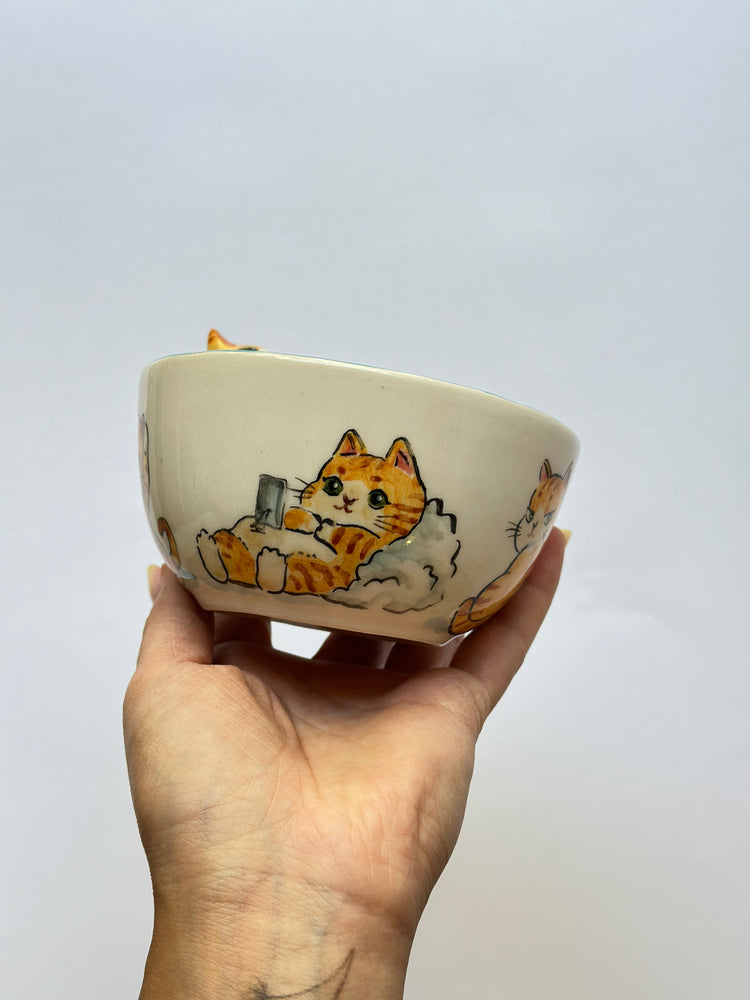 Cat handmade ceramic mug