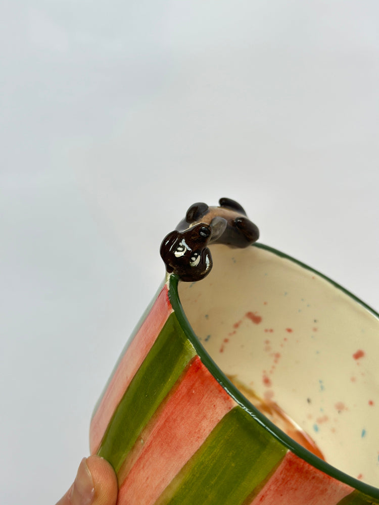 Dachshund handmade bowl