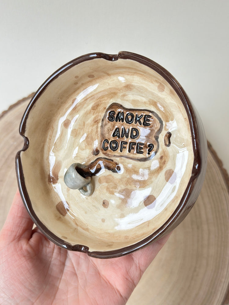 Handmade ceramic ashtray