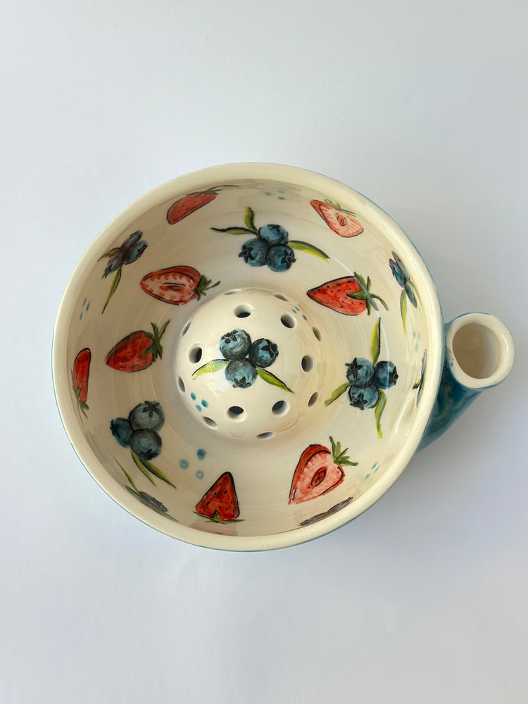 Handmade ceramic berry bowl