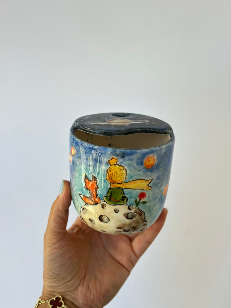 Little Prince handmade ceramic takeaway mug