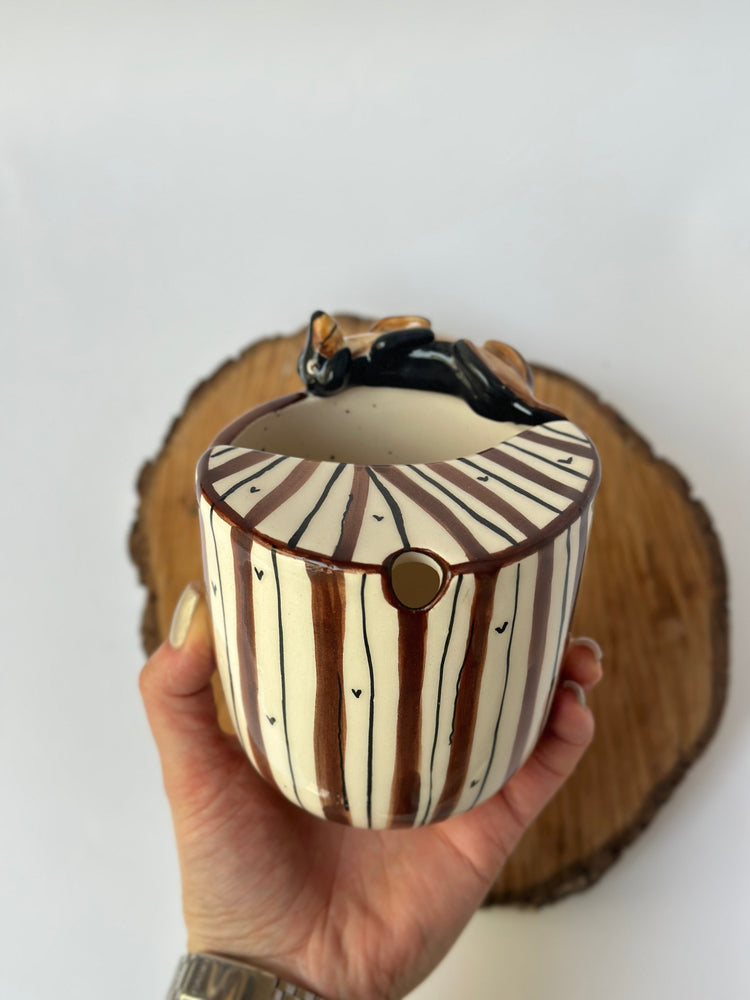 Dachshund Takeaway handmade coffee mug (pre-order)