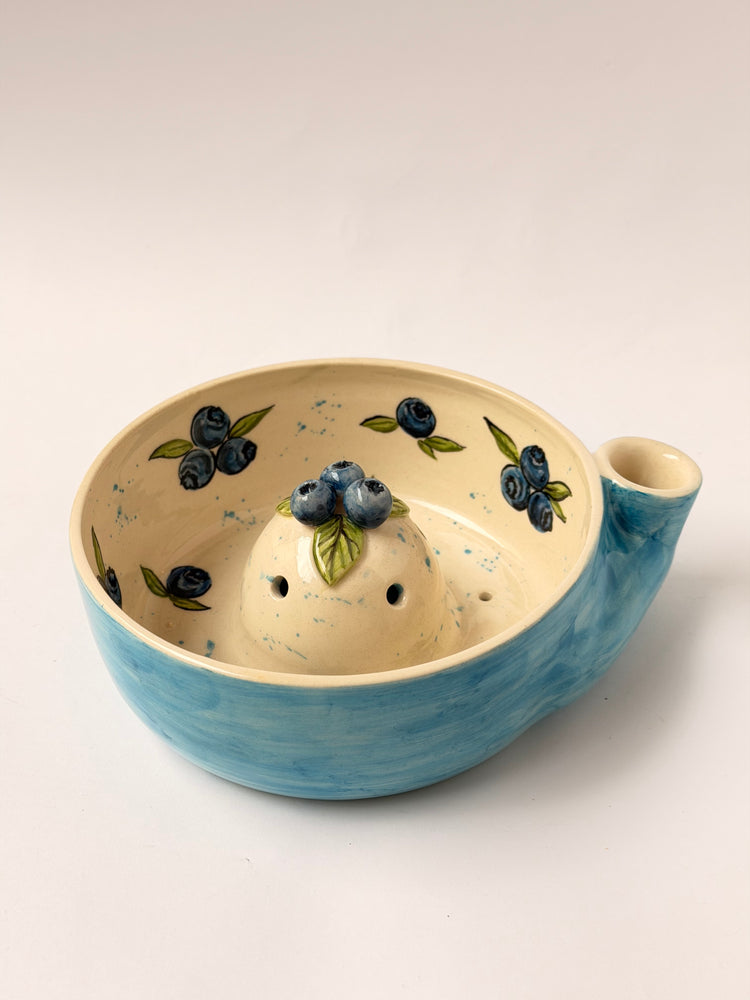 Blueberry handmade ceramic washing bowl