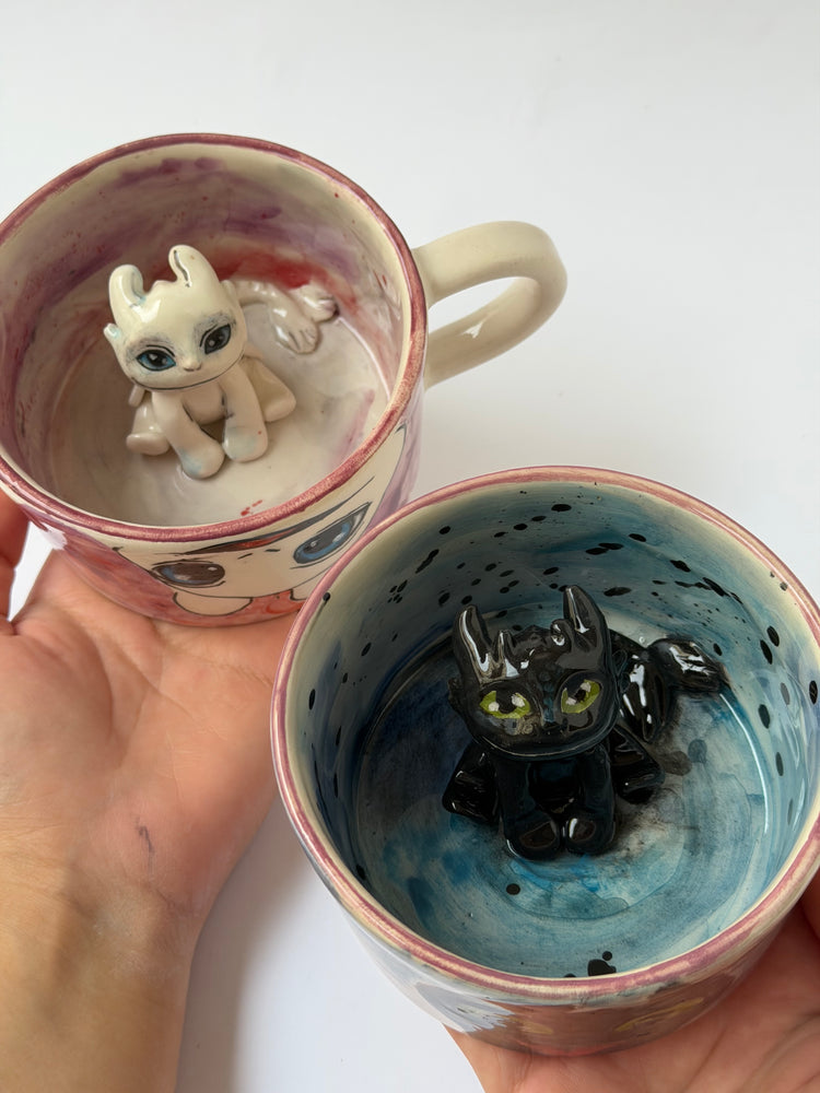 Dragons handmade ceramic mugs