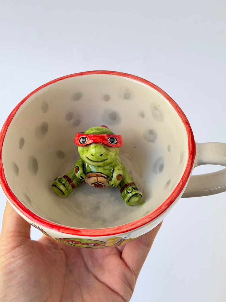 Turtle handmade ceramic mug