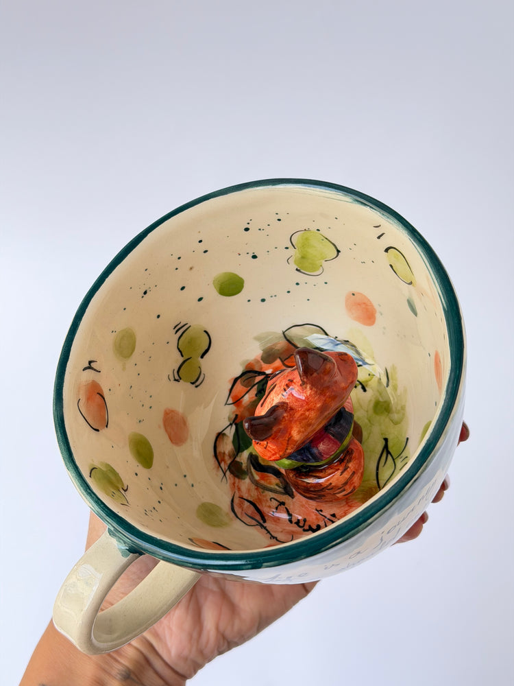 Fox handmade ceramic mug