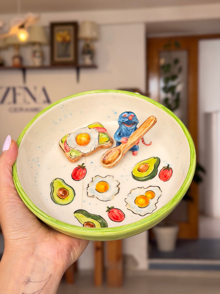 Handmade Little Prinfe bowl (Note: The product is being sold at a discounted price due to a minor defect.)