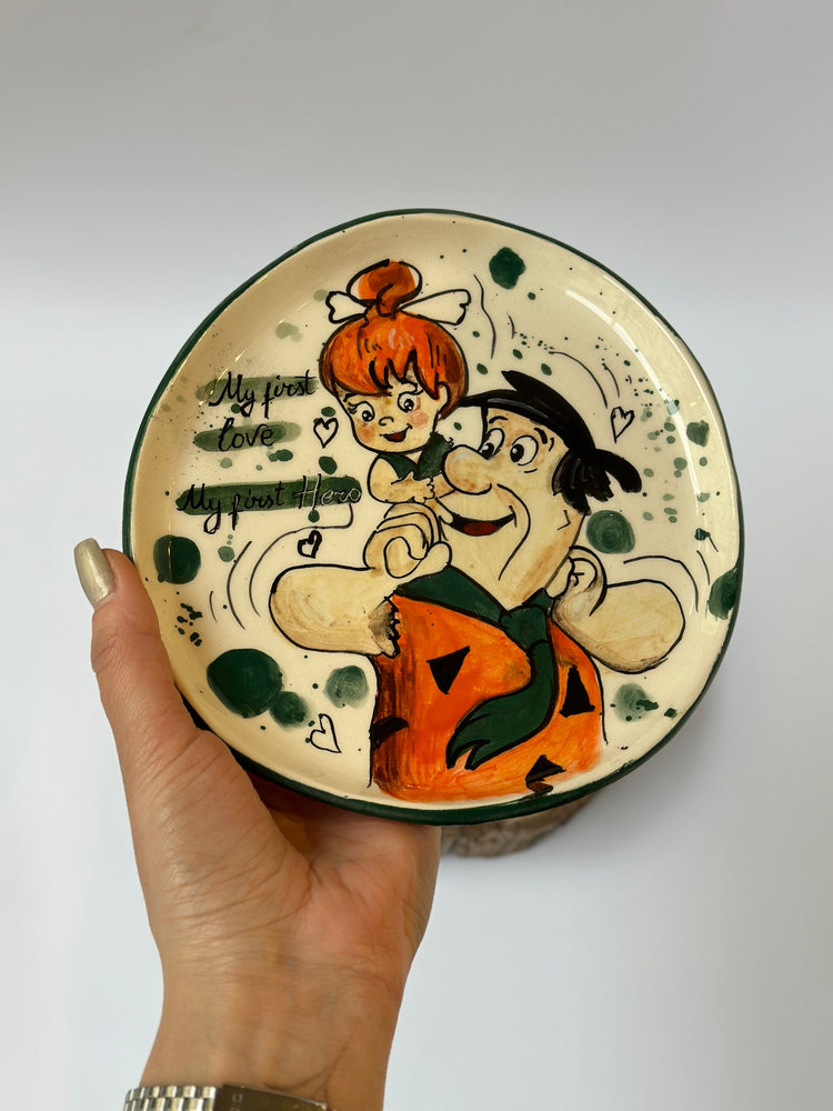 “The Flinstones” handmade plate