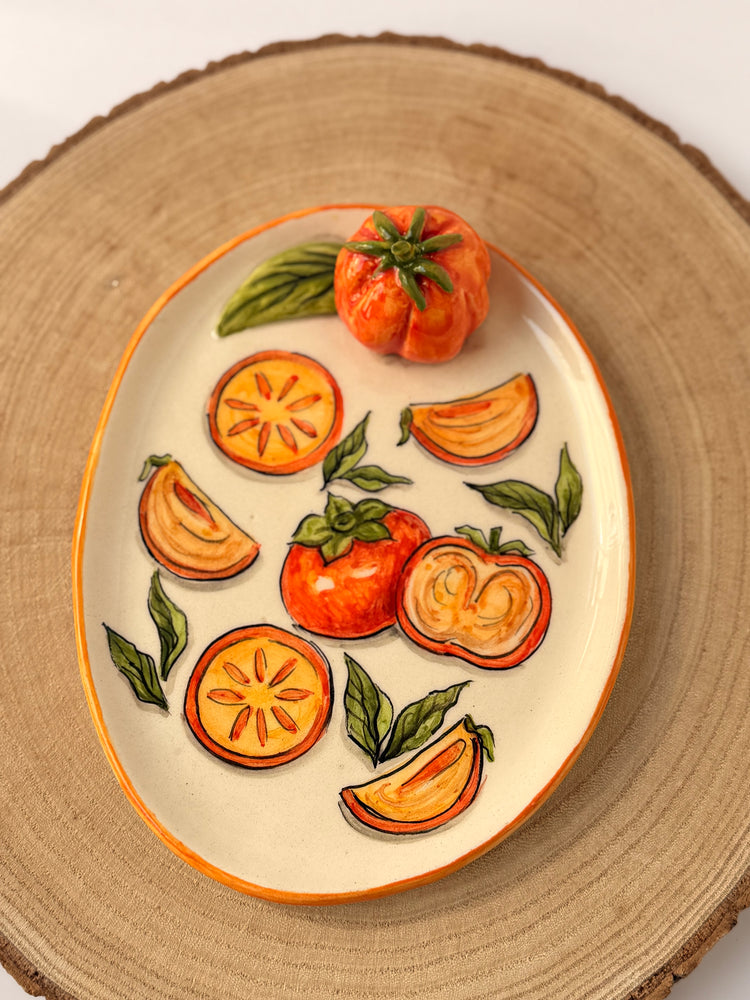 Persimmon handmade ceramic plate