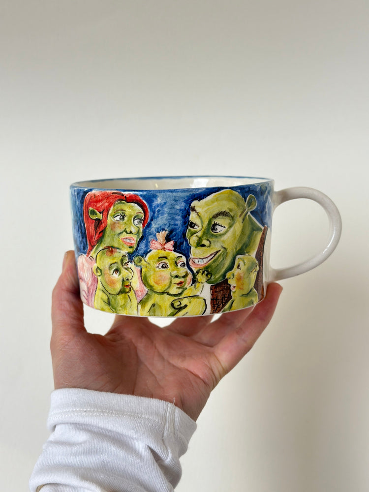 Shrek babies handmade mug