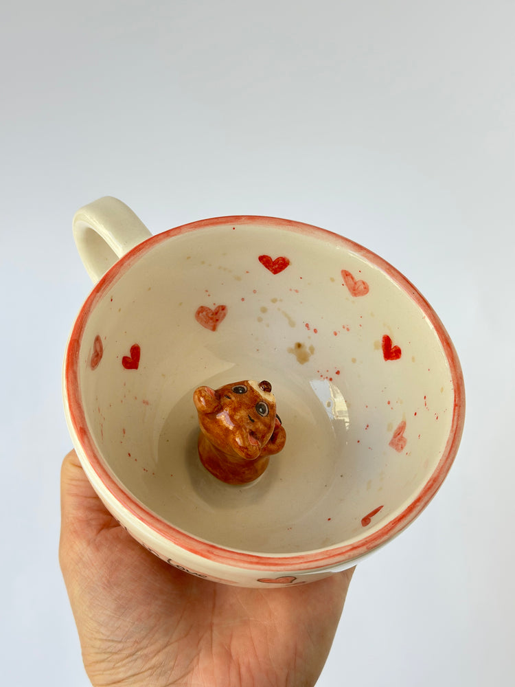 Teddy handmade ceramic mug
