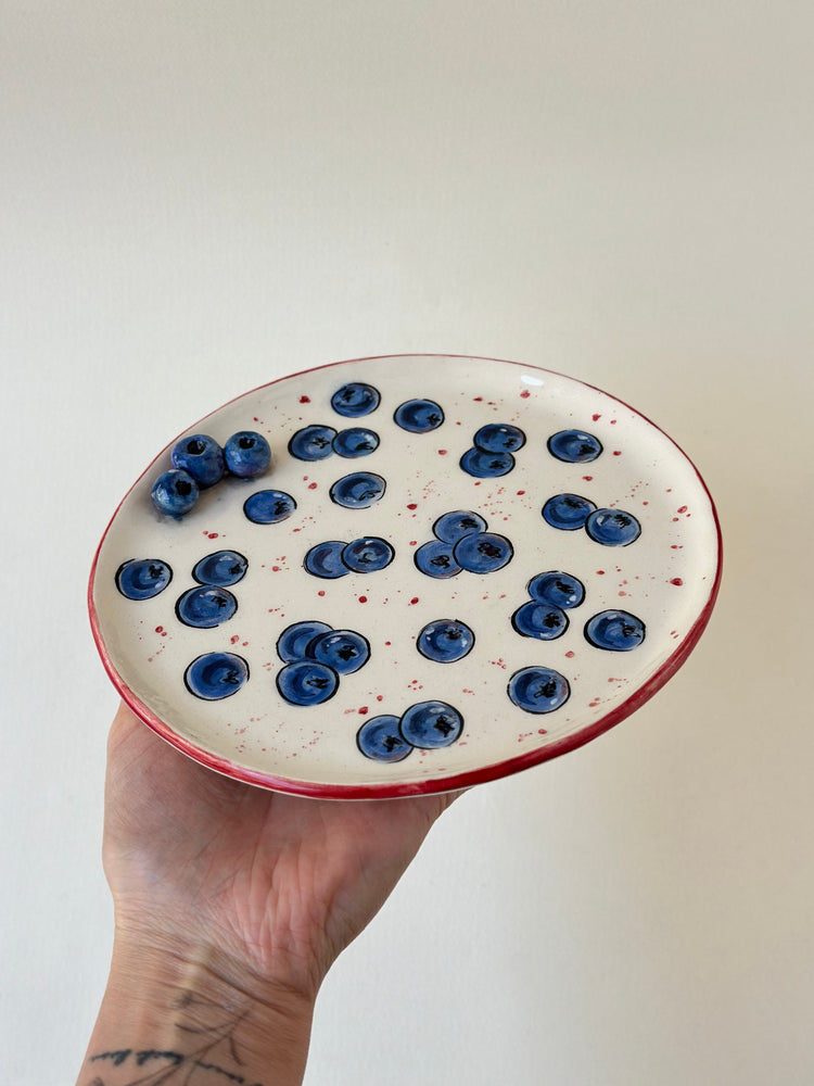 Blueberry handmade plate