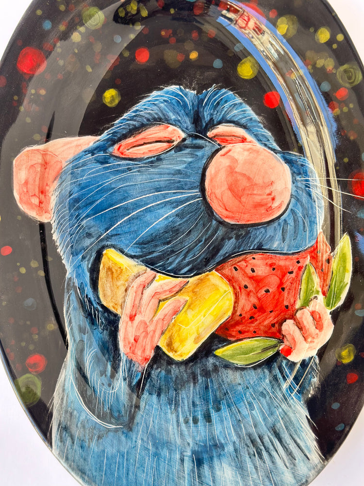 Little Chef handmade ceramic plate (28x18)