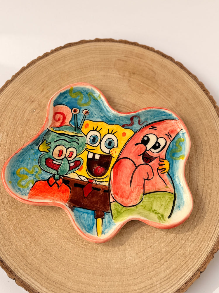 Friends handmade ceramic plate