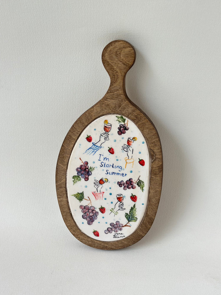 Handcrafted Wooden and Ceramic Serving Pieces
