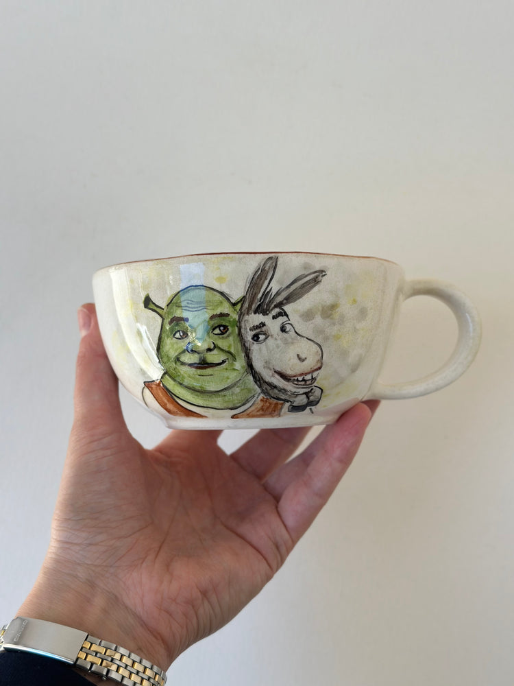 Shrek handmade ceramic mug