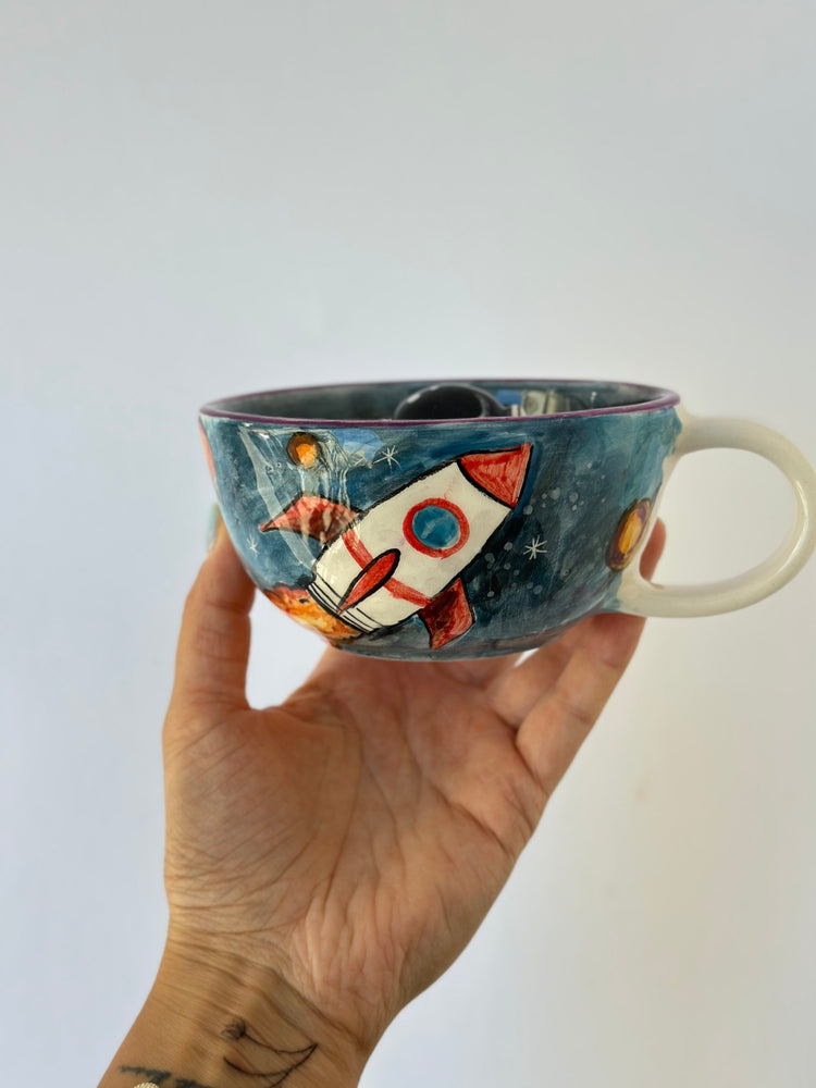 Astronaut handmade ceramic mug