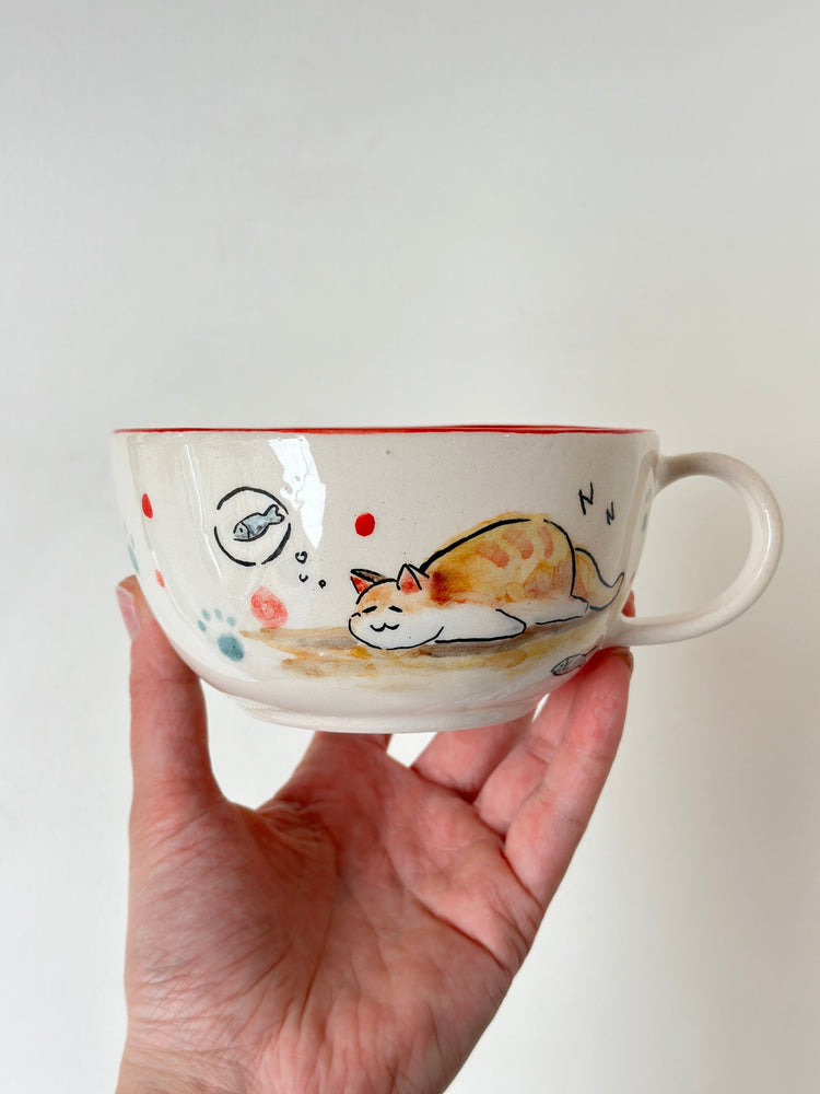 Cat handmade mug