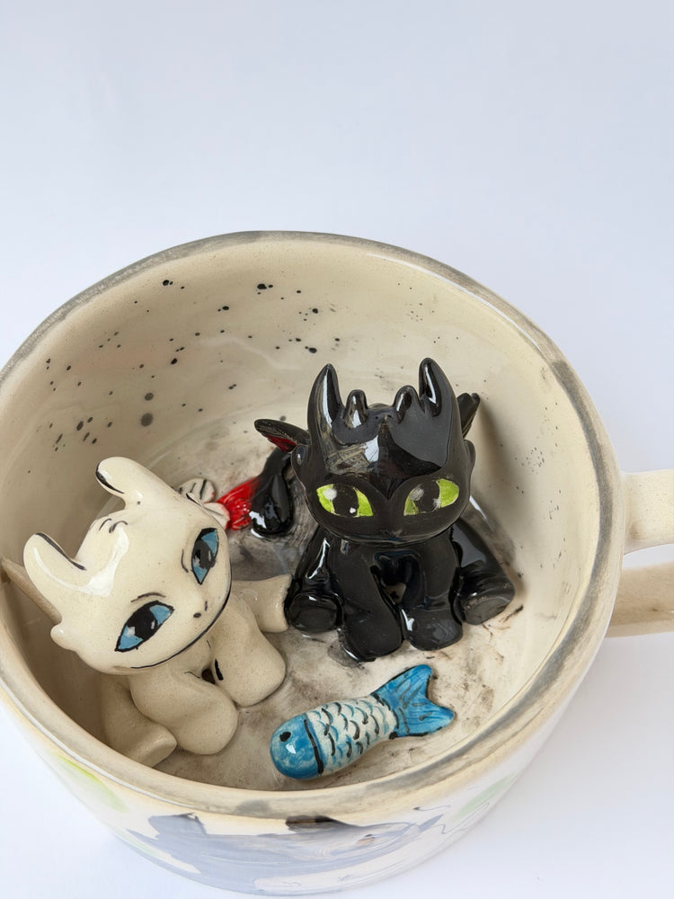 Dragons handmade ceramic mug