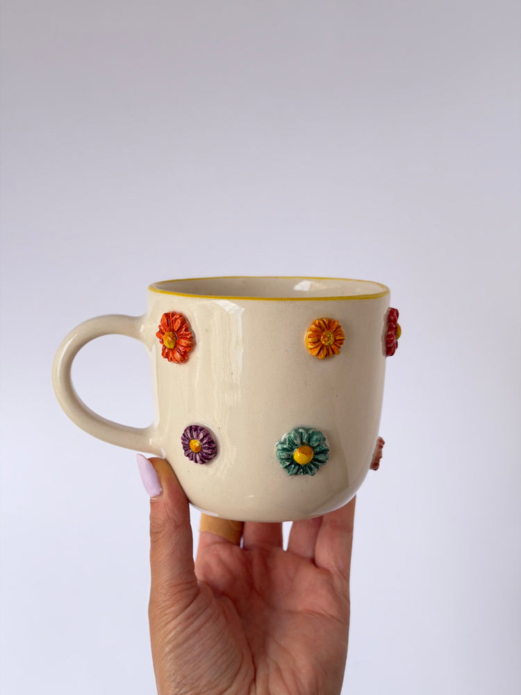 Daisy handmade ceramic mug